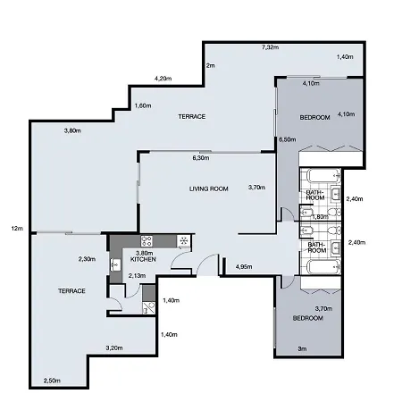 Sanders - Great Two-bedroom With Terrace *